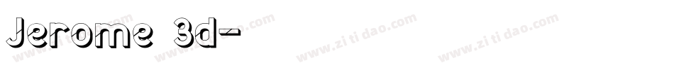 Jerome 3d字体转换